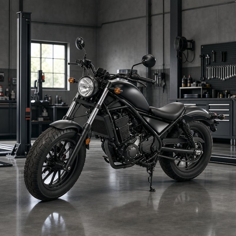 マットブラックのホンダ レブル250をイメージした人気中古クルーザーバイクの買取参考例