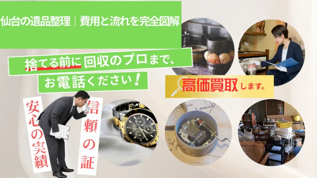 仙台の遺品整理|費用と流れを完全図解
