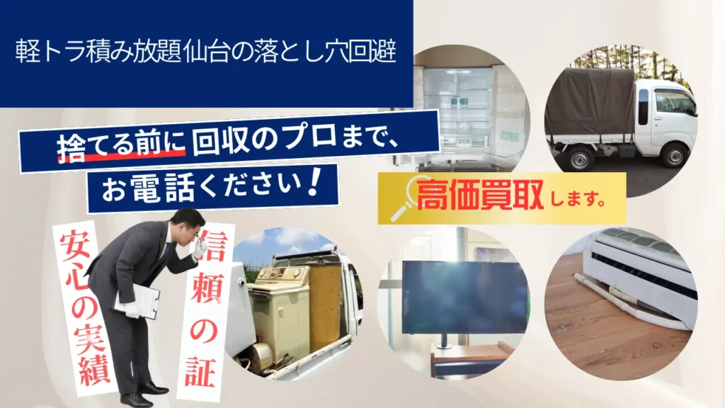 軽トラ積み放題 仙台の落とし穴回避