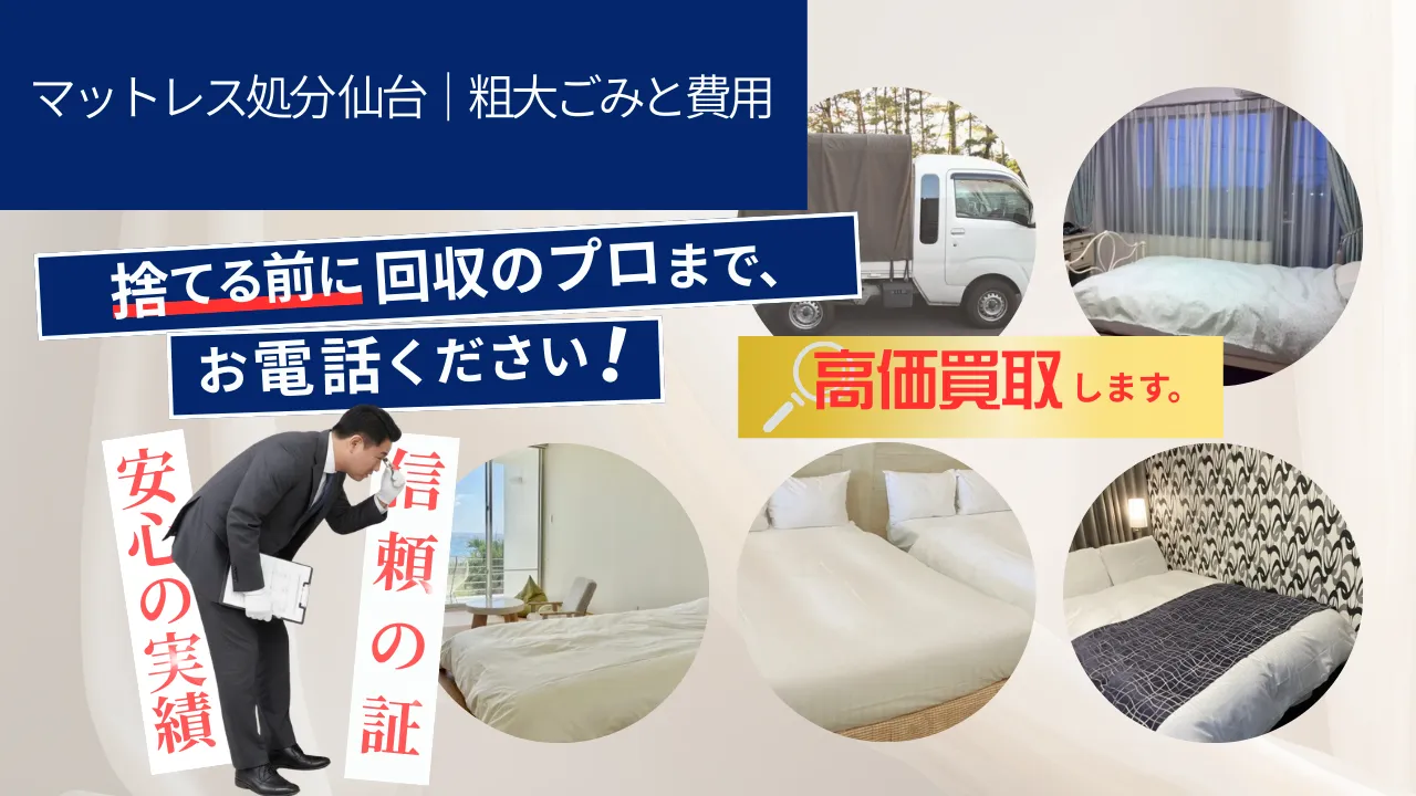 マットレス処分 仙台|粗大ごみと費用